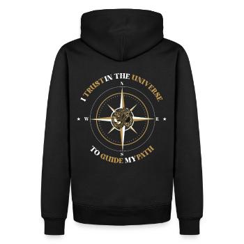 Om Hinduism Meditation Yoga Zen Mantra Hinduism - Männer Premium Bio Hoodie - Schwarz - Hinten - Nico (187cm)