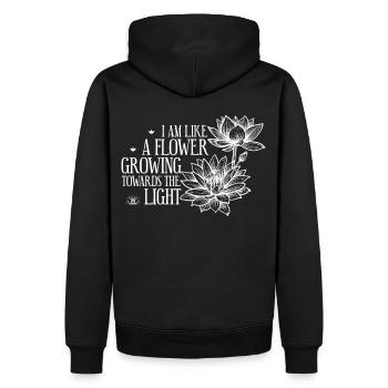 Lotus Flower Buddhism Quote Spiritual Meditation Y - Männer Premium Bio Hoodie - Schwarz - Hinten - Nico (187cm)