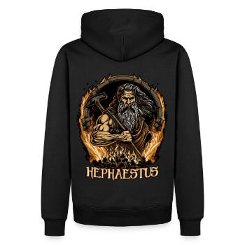 Ancient Greece Deity Greek Mythology Hephaestus - Männer Premium Bio Hoodie - Schwarz - Hinten - Nico (187cm)