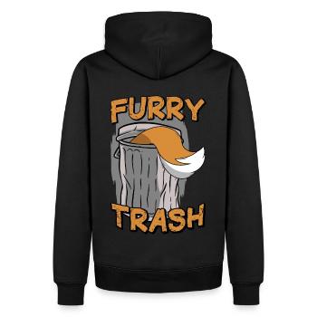 Furry Trash Funny Fursona Anthropomorphic Cosplay - Männer Premium Bio Hoodie - Schwarz - Hinten - Nico (187cm)