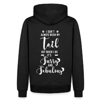 Furry Fandom Sayings Furries Cosplay Fox Fursona F - Männer Premium Bio Hoodie - Schwarz - Hinten - Nico (187cm)