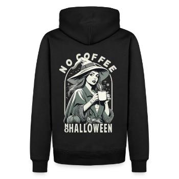 Pas de café Pas de Halloween Morning Muffle Witch - Sweat à capuche Premium bio Homme - noir - Dos - Nico (187cm)