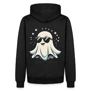 Gespenst mit Sonnenbrille - Männer Premium Bio Hoodie - Schwarz - Hinten - Nico (187cm)