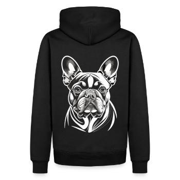 Grâce divine : le grand danois en blanc - Sweat à capuche Premium bio Homme - noir - Dos - Nico (187cm)