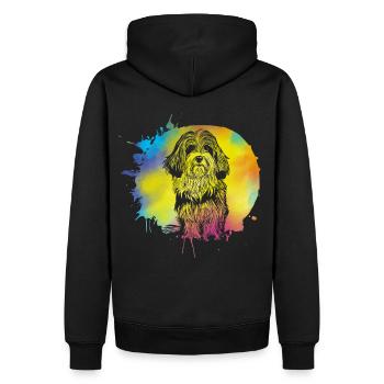 Havanais rétro - Sweat à capuche Premium bio Homme - noir - Dos - Nico (187cm)