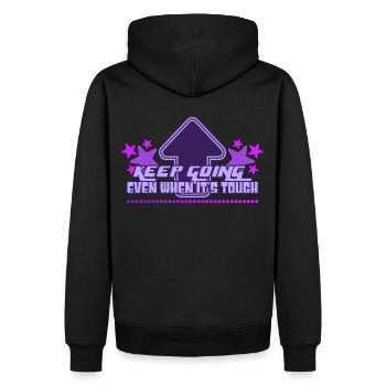 Keep Going Y2K Aesthetic Inspirational Quote 90s - Männer Premium Bio Hoodie - Schwarz - Hinten - Nico (187cm)