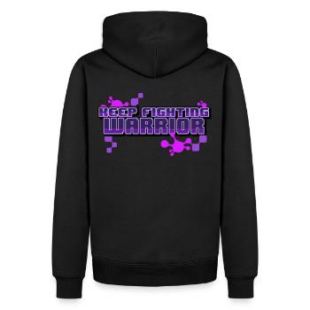 Keep Fighting Warrior Y2K Aesthetic Retro 2000s 8 - Männer Premium Bio Hoodie - Schwarz - Hinten - Nico (187cm)