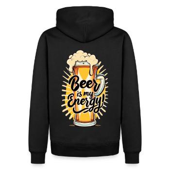 La bière est mon Energy Beer Drinker Beer Lovers - Sweat à capuche Premium bio Homme - noir - Dos - Nico (187cm)