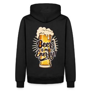 La bière est mon Energy Beer Drinker Beer Lovers - Sweat à capuche Premium bio Homme - noir - Dos - Nico (187cm)