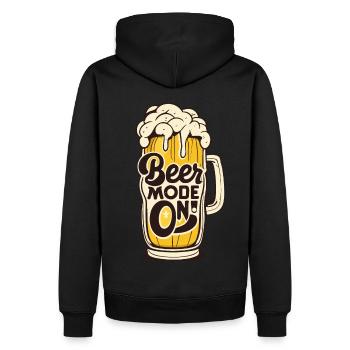 Mode bière sur les buveurs de bière Amateurs de bière - Sweat à capuche Premium bio Homme - noir - Dos - Nico (187cm)