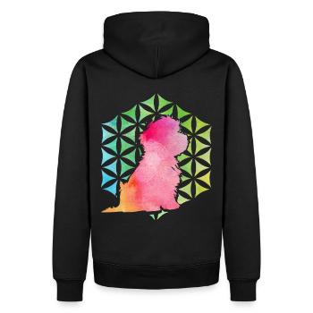 Havanais rétro - Sweat à capuche Premium bio Homme - noir - Dos - Nico (187cm)