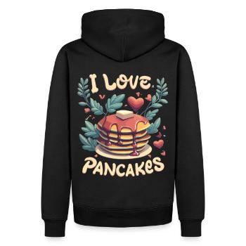 J’adore les crêpes - Sweat à capuche Premium bio Homme - noir - Dos - Nico (187cm)