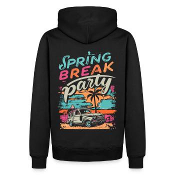 Spring Break Holiday Retro Vintage - Sweat à capuche Premium bio Homme - noir - Dos - Nico (187cm)