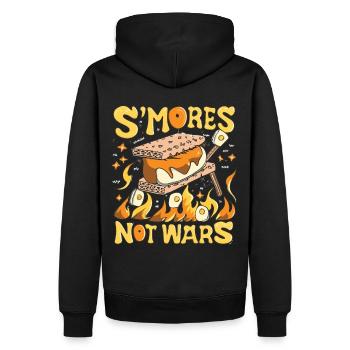 Camping pour la paix - Profitez de SMORES et plus encore - Sweat à capuche Premium bio Homme - noir - Dos - Nico (187cm)