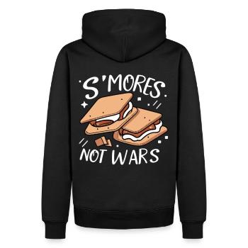 Camping pour la paix - Profitez de SMORES et plus encore - Sweat à capuche Premium bio Homme - noir - Dos - Nico (187cm)