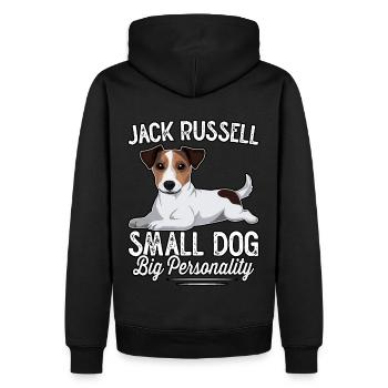 Jack Russell small dog big personality - Männer Premium Bio Hoodie - Schwarz - Hinten - Nico (187cm)