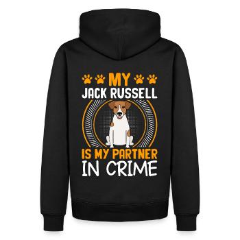 Mon Jack Russell est mon complice - Sweat à capuche Premium bio Homme - noir - Dos - Nico (187cm)