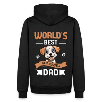 World's best Jack Russell Dad - Männer Premium Bio Hoodie - Schwarz - Hinten - Nico (187cm)