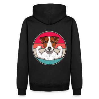 Jack Russell Terrier - Männer Premium Bio Hoodie - Schwarz - Hinten - Nico (187cm)