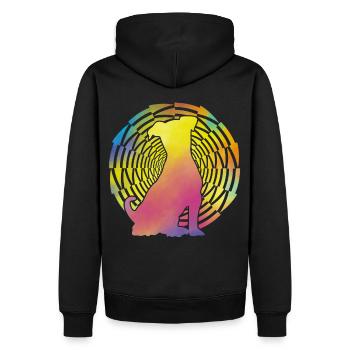 Jack Russell - Männer Premium Bio Hoodie - Schwarz - Hinten - Nico (187cm)