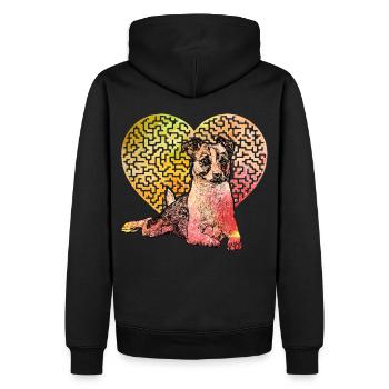 Jack Russell Terrier - Männer Premium Bio Hoodie - Schwarz - Hinten - Nico (187cm)