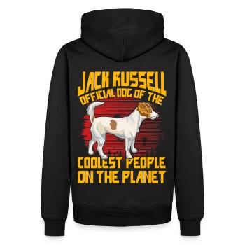 Jack Russell chien officiel des gens sur la planète - Sweat à capuche Premium bio Homme - noir - Dos - Nico (187cm)