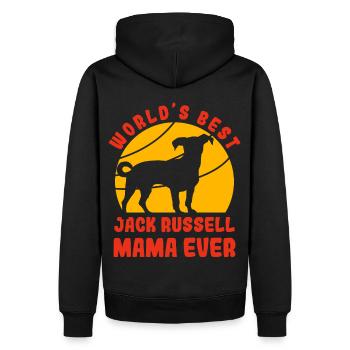World's best Jack Russell Mama ever - Männer Premium Bio Hoodie - Schwarz - Hinten - Nico (187cm)