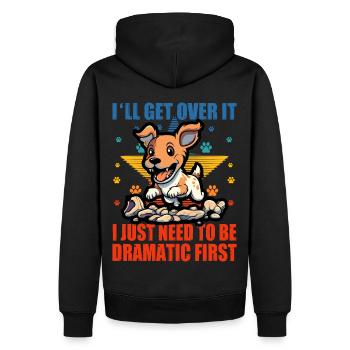 Je vais m’en remettre, j’ai juste besoin d’être Jack Russell - Sweat à capuche Premium bio Homme - noir - Dos - Nico (187cm)