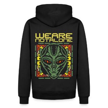 Drôle de dicton extraterrestre, Alien des années 70 - Sweat à capuche Premium bio Homme - noir - Dos - Nico (187cm)