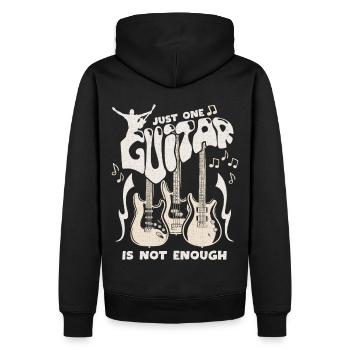 Gitarre, E-Gitarre lustiger Spruch Gitarrenspieler - Männer Premium Bio Hoodie - Schwarz - Hinten - Nico (187cm)