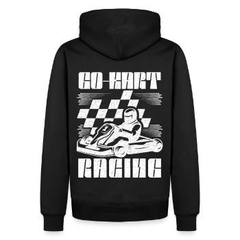 Go-Kart, Course, Course de karting, Pilote de karting - Sweat à capuche Premium bio Homme - noir - Dos - Nico (187cm)