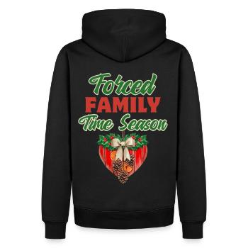 Ironique Dire Fête De Famille Drôle Noël - Sweat à capuche Premium bio Homme - noir - Dos - Nico (187cm)