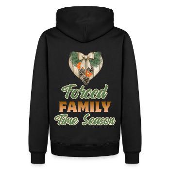 Ironischer Weihnachts-Spruch, Weihnachtszeit - Männer Premium Bio Hoodie - Schwarz - Hinten - Nico (187cm)