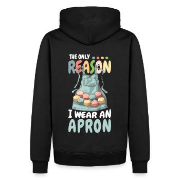 Apron Macaron Funny Baker Quote Pastry Baking - Männer Premium Bio Hoodie - Schwarz - Hinten - Nico (187cm)