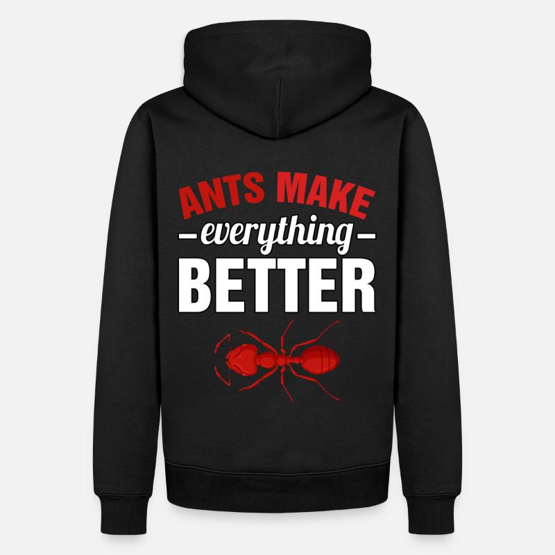 Ants make everything better - Männer Premium Bio Hoodie - Schwarz