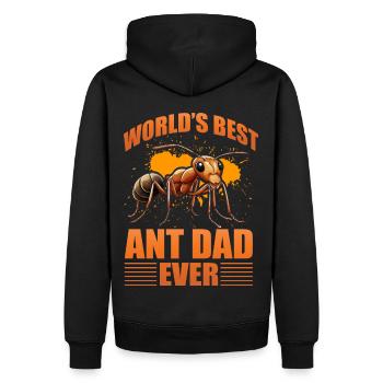 Le meilleur papa fourmi du monde - Sweat à capuche Premium bio Homme - noir - Dos - Nico (187cm)