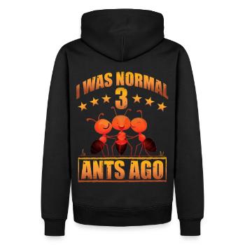 J'étais normal il y a 3 fourmis - Sweat à capuche Premium bio Homme - noir - Dos - Nico (187cm)