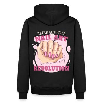 Funny Nail Art Revolution Manicurist Manicure Arti - Männer Premium Bio Hoodie - Schwarz - Hinten - Nico (187cm)