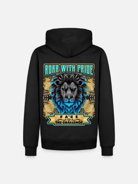 Lion Saying, Lion Head - Men’s Premium Organic Hoodie - black