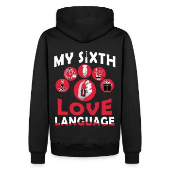 Funny Manicure Love Language Manicurist Pedicurist - Männer Premium Bio Hoodie - Schwarz - Hinten - Nico (187cm)