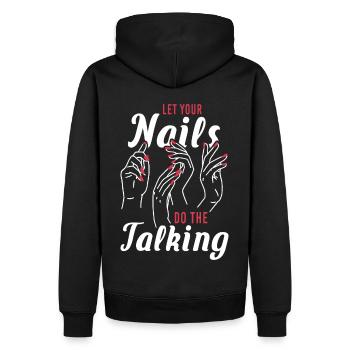Funny Nail Technician Nail Stylist Manicurist Sayi - Männer Premium Bio Hoodie - Schwarz - Hinten - Nico (187cm)