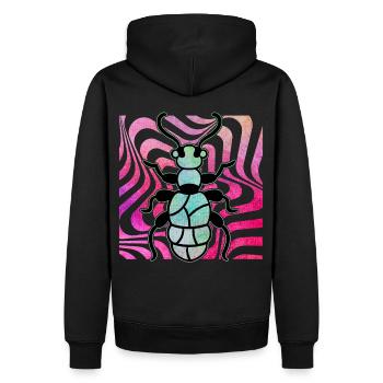 fourmi - Sweat à capuche Premium bio Homme - noir - Dos - Nico (187cm)