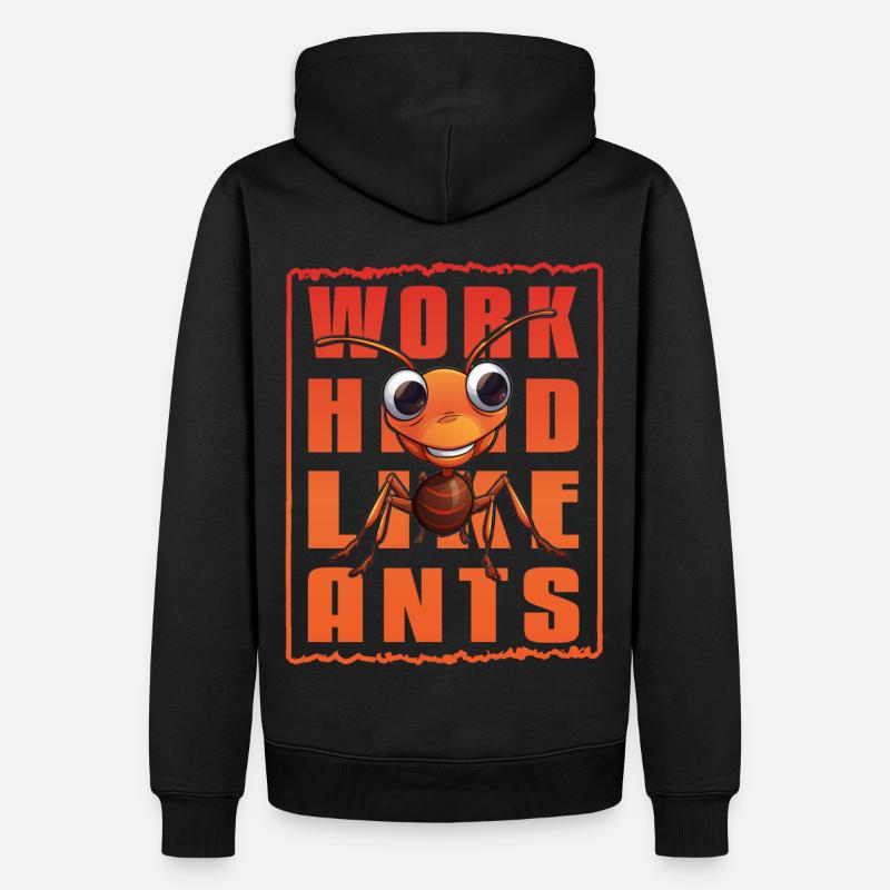 Travaillez dur comme des fourmis - Sweat à capuche Premium bio Homme - noir