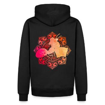 Ameise Retro - Männer Premium Bio Hoodie - Schwarz - Hinten - Nico (187cm)