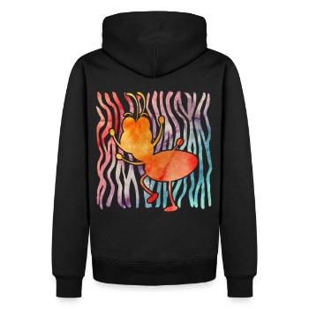 Ameise - Männer Premium Bio Hoodie - Schwarz - Hinten - Nico (187cm)