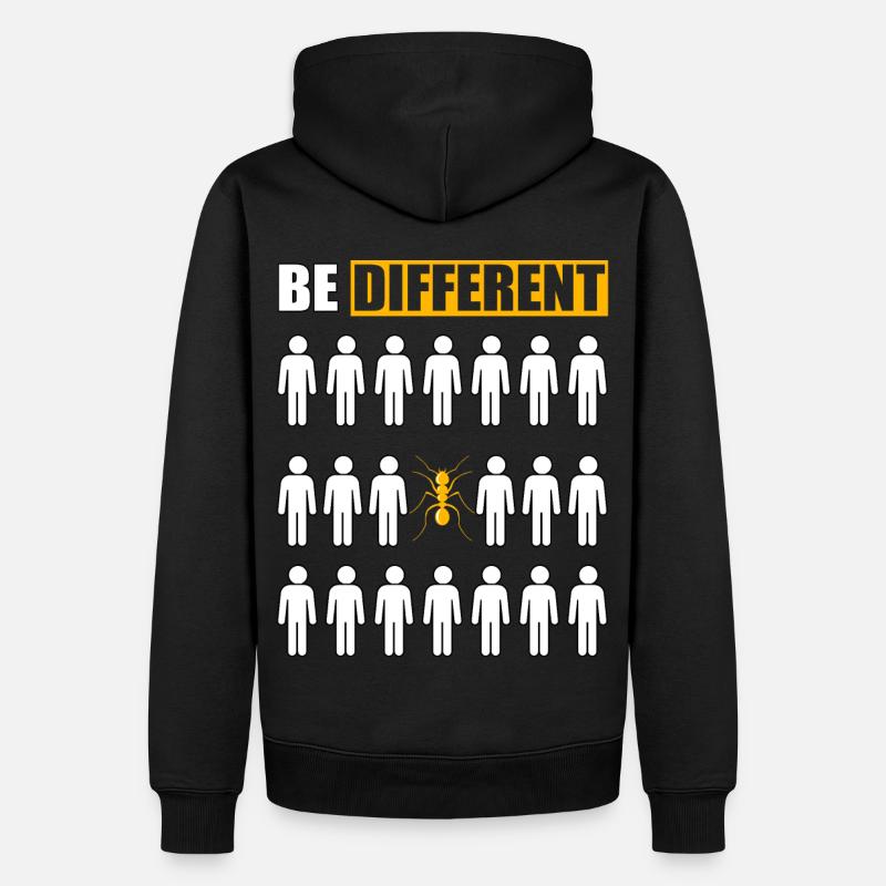 Be Different Ameise - Männer Premium Bio Hoodie - Schwarz