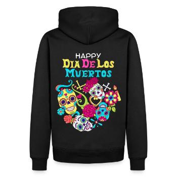 Dia-de-Muertos, Mexique, Crâne De Sucre, Crâne - Sweat à capuche Premium bio Homme - noir - Dos - Nico (187cm)