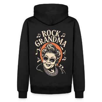 Rock Grandma Grandma Grandma Granny Music Lover - Men’s Premium Organic Hoodie - black - Back - Nico (187cm)