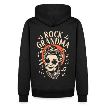 Rock Grandma Grandma Grandma Granny Music Lover - Men’s Premium Organic Hoodie - black - Back - Nico (187cm)