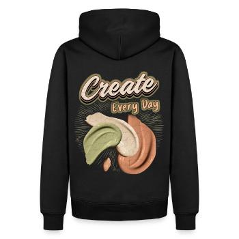 Artiste, Artistique, Peintre Dicton Drôle - Sweat à capuche Premium bio Homme - noir - Dos - Nico (187cm)